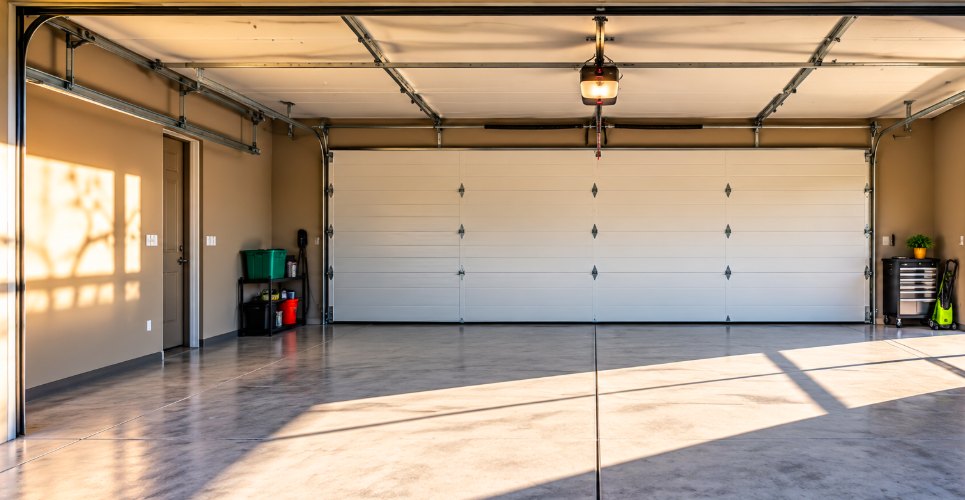 Level concrete garage floor